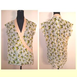 Cute and chic floral sheer blouse CLEARANCE